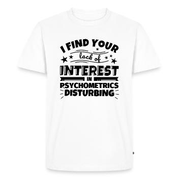 Psychométrie Drôle Cadeau - T-shirt Premium bio Homme - blanc - Devant - Nico (187cm)