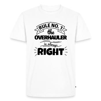 OVERHAULER funny gift - Men's Premium Organic T-Shirt - white - Front - Nico (187cm)