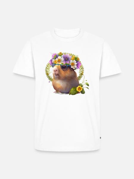 Cochon d’Inde mignon - T-shirt Premium bio Homme - blanc