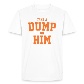Prenez une décharge sur lui - T-shirt Premium bio Homme - blanc - Devant - Nico (187cm)