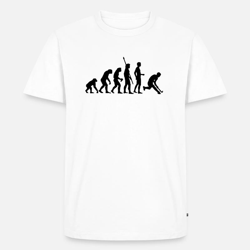 evolution_herren_hockey_2c - T-shirt Premium bio Homme - blanc