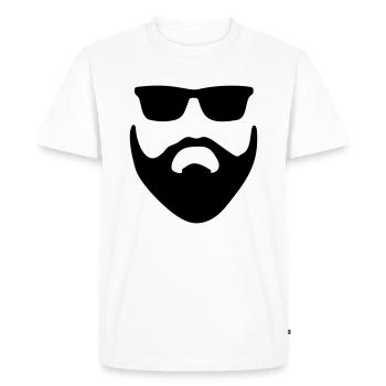 MEN - MAN - MACHO - T-shirt TESTOSTÉRONE - T-shirt Premium bio Homme - blanc - Devant - Nico (187cm)