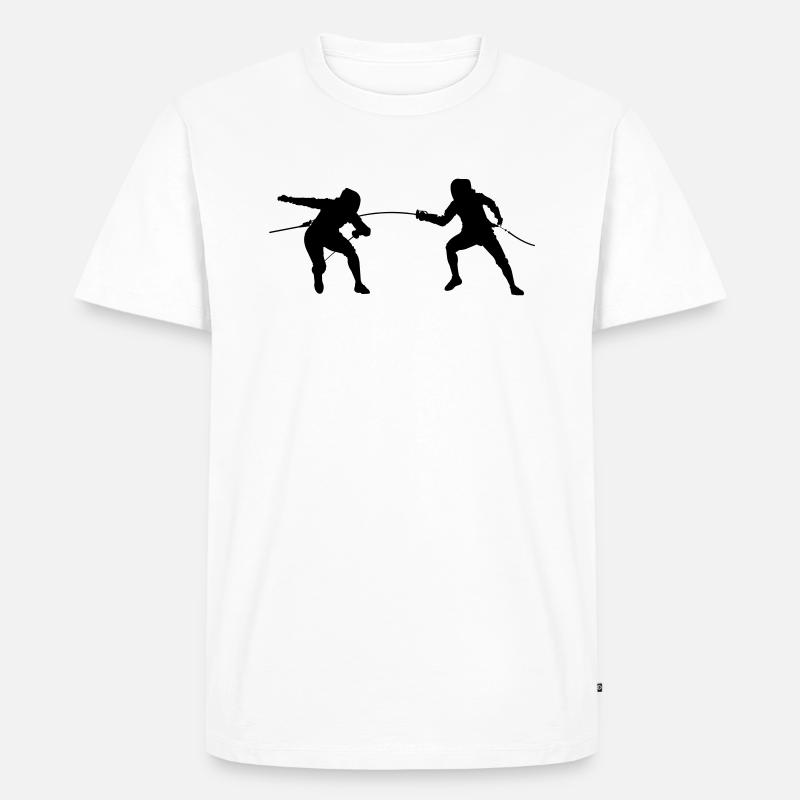 Fechten Fechten - Männer Premium Bio T-Shirt - Weiß