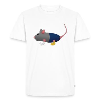 Cute cartoon mouse - Men's Premium Organic T-Shirt - white - Front - Nico (187cm)