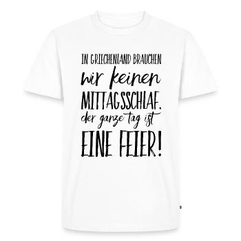 Drôle de dicton grec Grèce cadeau - T-shirt Premium bio Homme - blanc - Devant - Nico (187cm)