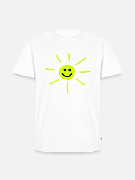 Sonne - Männer Premium Bio T-Shirt - Weiß
