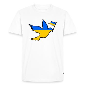 Ukraine - T-shirt Premium bio Homme - blanc - Devant - Nico (187cm)