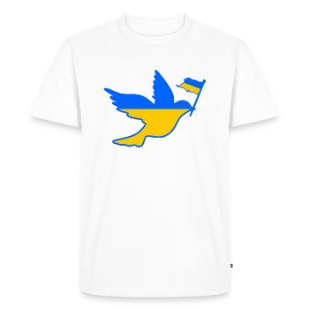 Ukraine - T-shirt Premium bio Homme - blanc - Devant - Nico (187cm)