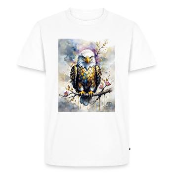 Pygargue à tête blanche - T-shirt Premium bio Homme - blanc - Devant - Nico (187cm)