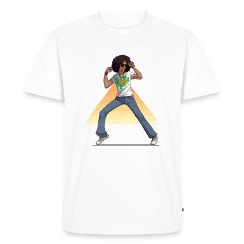 Max danseur disco - T-shirt Premium bio Homme - blanc - Devant - Nico (187cm)