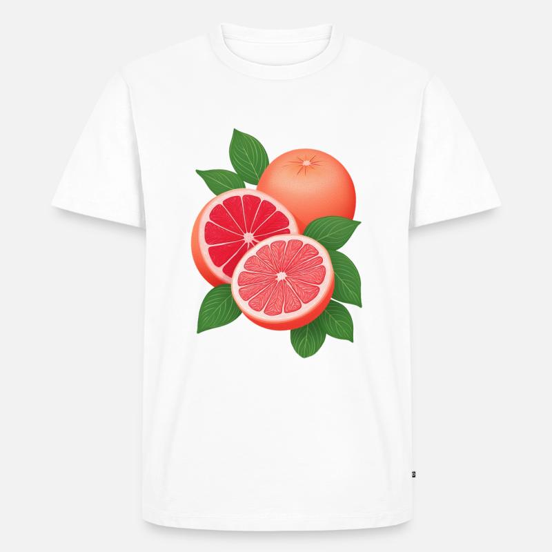 Grapefruit - Männer Premium Bio T-Shirt - Weiß