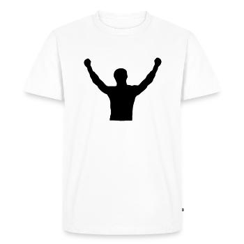 Gagnant - T-shirt Premium bio Homme - blanc - Devant - Nico (187cm)