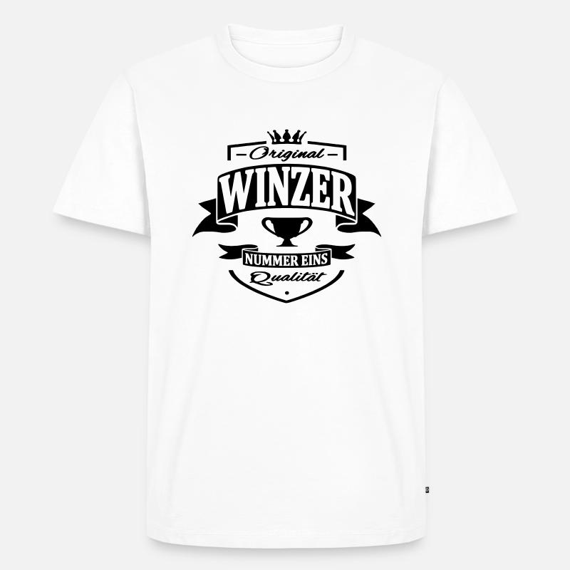 winzer - Männer Premium Bio T-Shirt - Weiß
