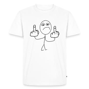 rage comic, like a boss, bro, excellent drawing, - Men's Premium Organic T-Shirt - white - Front - Nico (187cm)