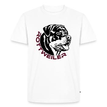 570 Rottweiler dog - Men's Premium Organic T-Shirt - white - Front - Nico (187cm)