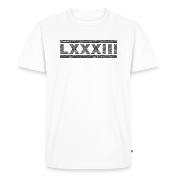 1983 - Témoin du millénaire passé - noir - T-shirt Premium bio Homme - blanc - Devant - Nico (187cm)