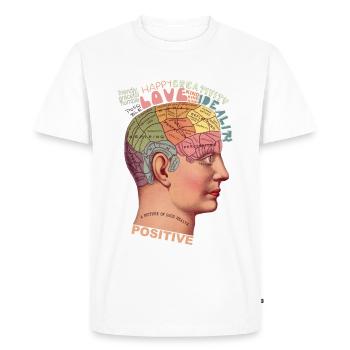 good health - Men's Premium Organic T-Shirt - white - Front - Nico (187cm)
