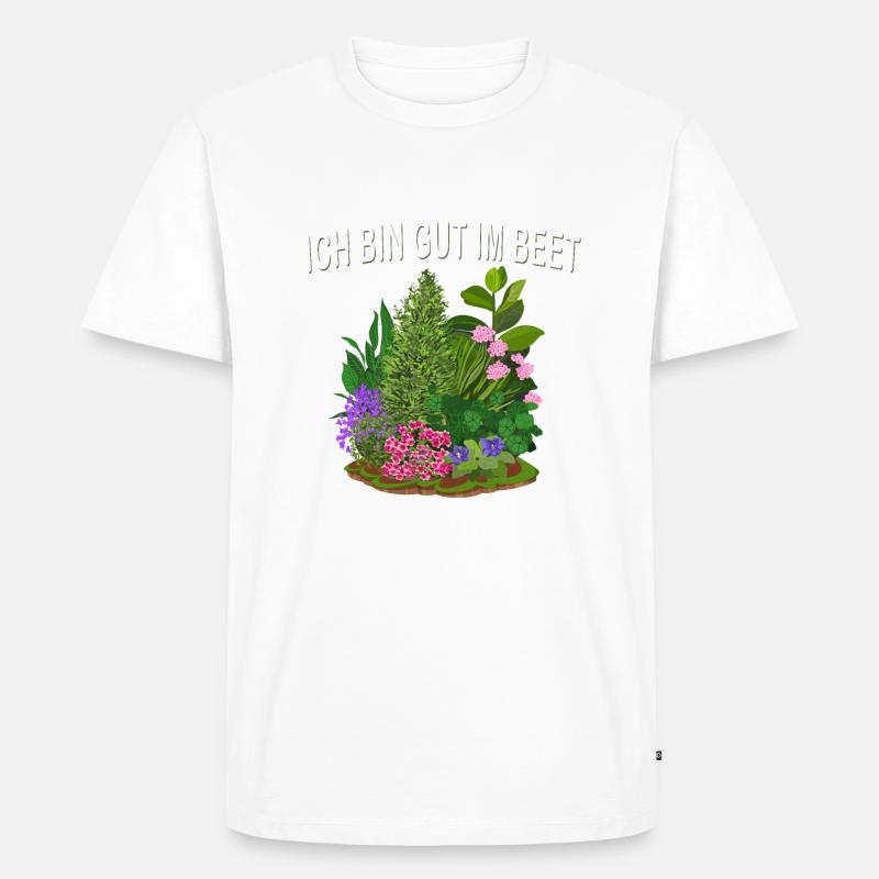 Ich bin gut im Beet - Männer Premium Bio T-Shirt - Weiß