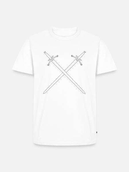 Claymore Chaos Cross - Men's Premium Organic T-Shirt - white