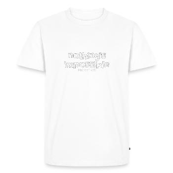 Conception chrétienne - Rien n'est impossible, Matthew - T-shirt Premium bio Homme - blanc - Devant - Nico (187cm)