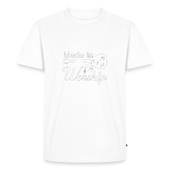 Christian Design - Conçu pour le culte - T-shirt Premium bio Homme - blanc - Devant - Nico (187cm)