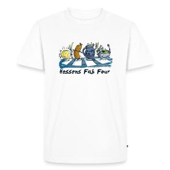 Hessens Fab Four - Männer Premium Bio T-Shirt - Weiß - Vorne - Nico (187cm)