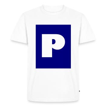Parking pour les voitures - T-shirt Premium bio Homme - blanc - Devant - Nico (187cm)