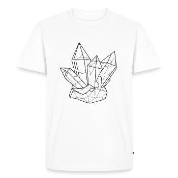 Crystal - Men's Premium Organic T-Shirt - white - Front - Nico (187cm)