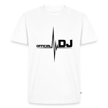 DJ Cool Club Musique Pulse Heartbeat officiel - T-shirt Premium bio Homme - blanc - Devant - Nico (187cm)