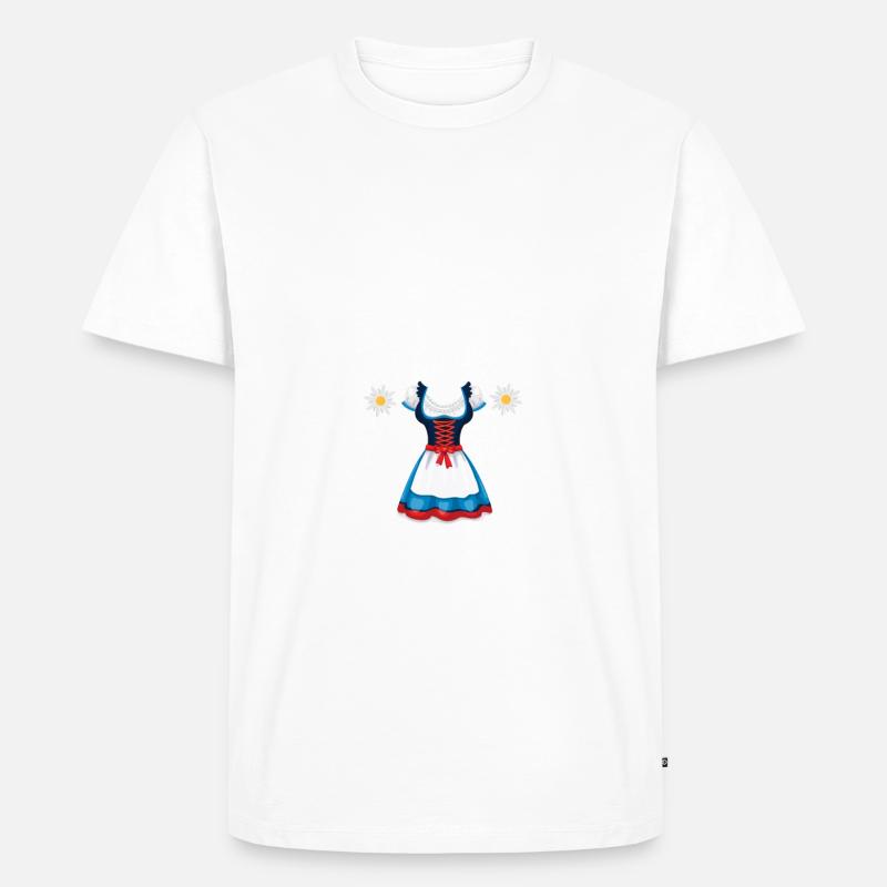 Dirndl Ersatz - Männer Premium Bio T-Shirt - Weiß