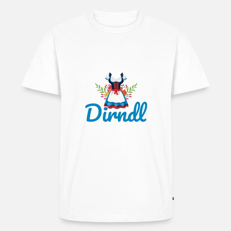 Dirndl Ersatz - Männer Premium Bio T-Shirt - Weiß