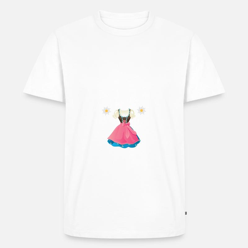 Dirndl Ersatz - Männer Premium Bio T-Shirt - Weiß