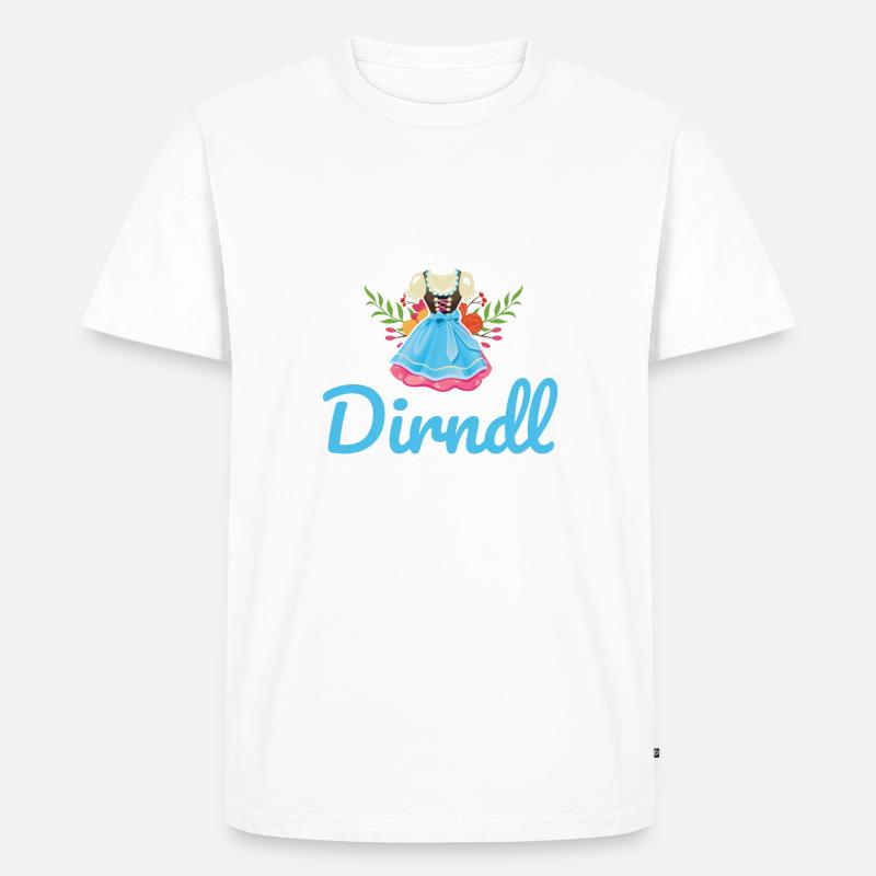 Dirndl Ersatz - Männer Premium Bio T-Shirt - Weiß