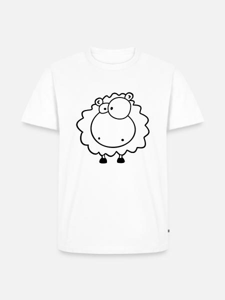 Kleines kuschel Schäfchen - Männer Premium Bio T-Shirt - Weiß