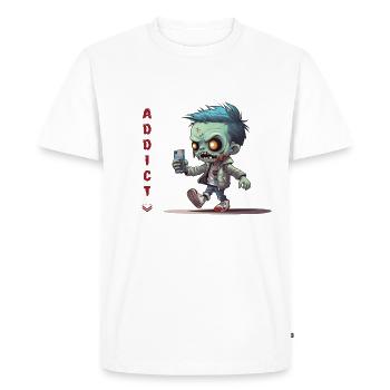 Handyholiker - Men's Premium Organic T-Shirt - white - Front - Nico (187cm)