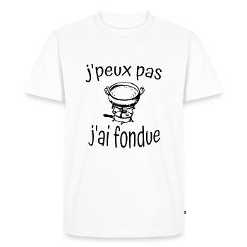 fondue - T-shirt Premium bio Homme - blanc - Devant - Nico (187cm)