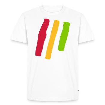 Décoration de rayures VECTEUR - T-shirt Premium bio Homme - blanc - Devant - Nico (187cm)