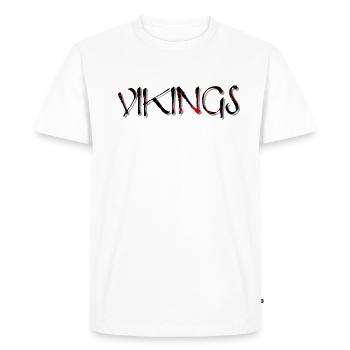 Lettrage VIKINGS Wickinger - T-shirt Premium bio Homme - blanc - Devant - Nico (187cm)