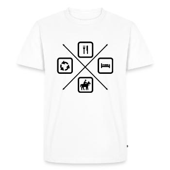 The life cycle of a rider, rider, riding - Men's Premium Organic T-Shirt - white - Front - Nico (187cm)