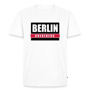 Berlin Kreuzberg capital Berlin T-shirts - T-shirt Premium bio Homme - blanc - Devant - Nico (187cm)