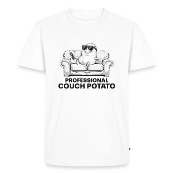 Professional Couch Potato Design - Männer Premium Bio T-Shirt - Weiß - Vorne - Nico (187cm)