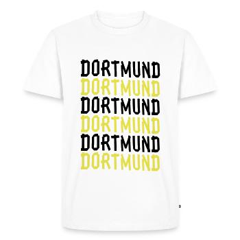 dortmund black-yellow - Men's Premium Organic T-Shirt - white - Front - Nico (187cm)