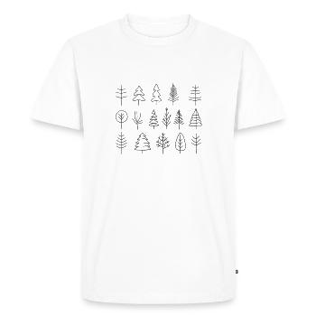 Abstract Tree Collection - Men's Premium Organic T-Shirt - white - Front - Nico (187cm)