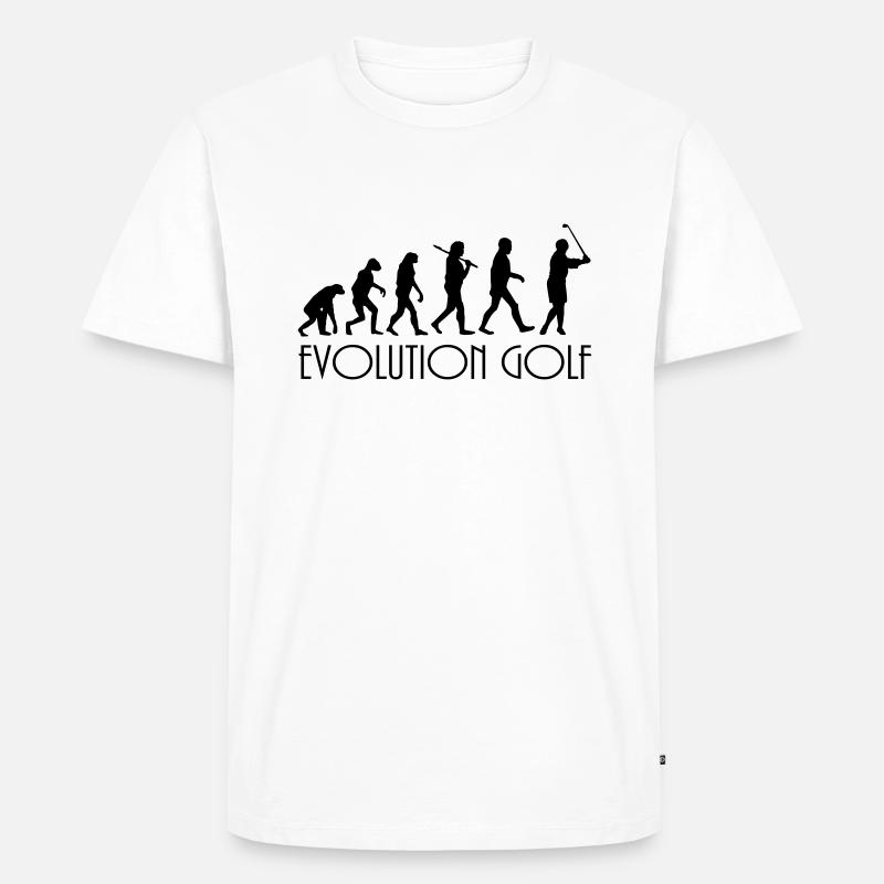 evolution Golf - Men's Premium Organic T-Shirt - white