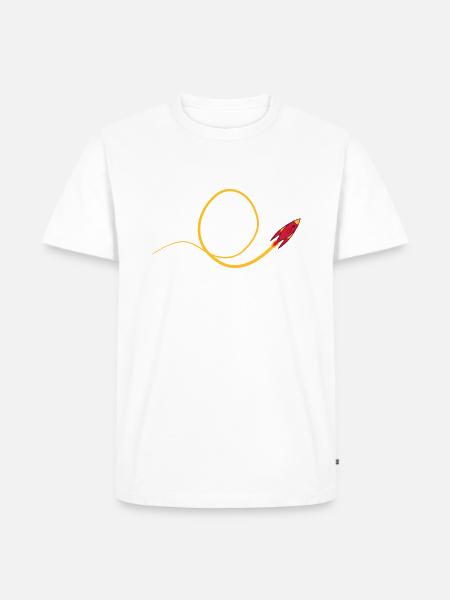 Looping flying rocket - Men's Premium Organic T-Shirt - white