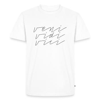 VENI VIDI VICI - WINNER - WINNER - WIN - Men's Premium Organic T-Shirt - white - Front - Nico (187cm)