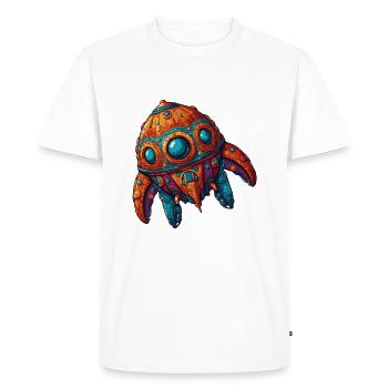 Vaisseau spatial coloré imaginatif fantaisiste - T-shirt Premium bio Homme - blanc - Devant - Nico (187cm)