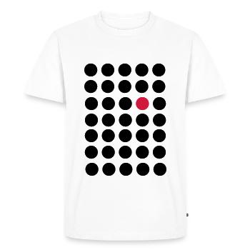 Points, Fashion Art Design, Think Different, be - Men's Premium Organic T-Shirt - white - Front - Nico (187cm)