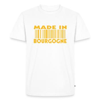 made in BOURGOGNE (1c) - T-shirt Premium bio Homme - blanc - Devant - Nico (187cm)