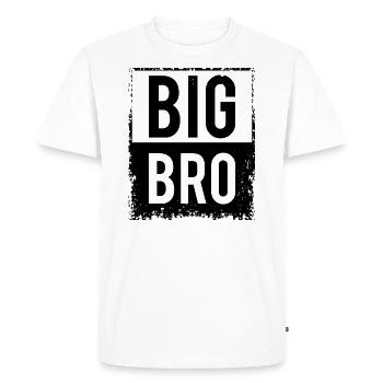 Big Bro Brother Style fraternel cool - T-shirt Premium bio Homme - blanc - Devant - Nico (187cm)